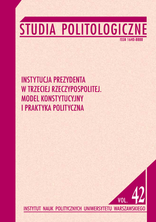 Book cover Studia Politologiczne vol. 42