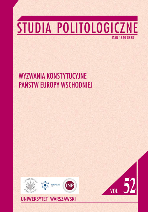 Book cover Studia Politologiczne vol. 52