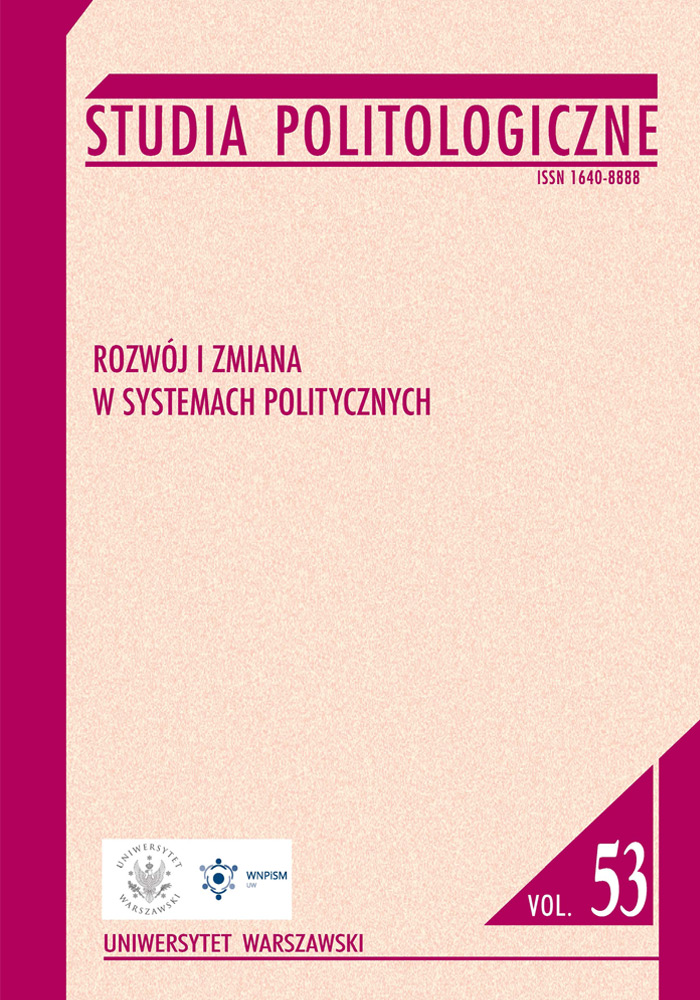 Book cover Studia Politologiczne vol. 53