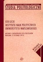 Book cover Studia Politologiczne wyd. specjalne