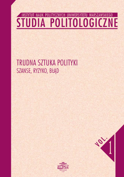 Book cover Studia Politologiczne vol. 1
