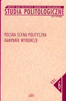 Book cover Studia Politologiczne vol. 6