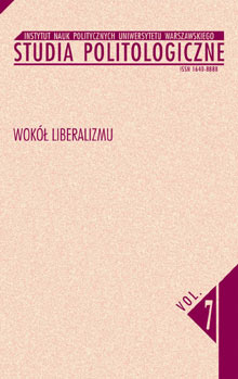 Book cover Studia Politologiczne vol. 7