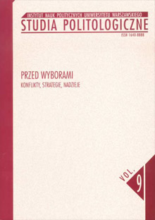 Book cover Studia Politologiczne vol. 9
