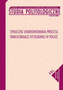 Book cover Studia Politologiczne vol. 11