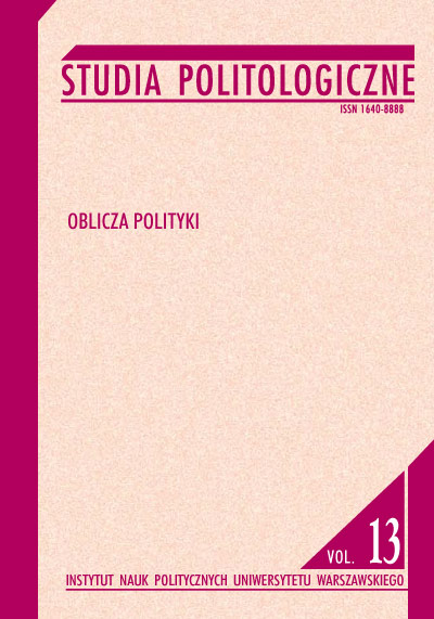 Book cover Studia Politologiczne vol. 13