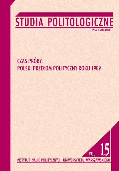 Book cover Studia Politologiczne vol. 15