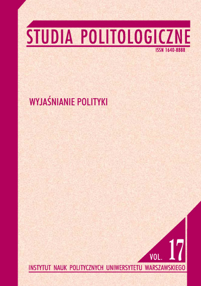 Book cover Studia Politologiczne vol. 17