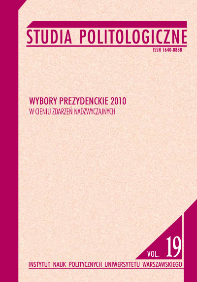 Book cover Studia Politologiczne vol. 19