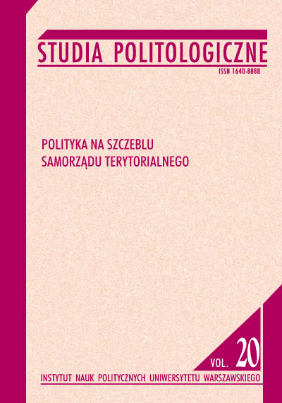 Book cover Studia Politologiczne vol. 20